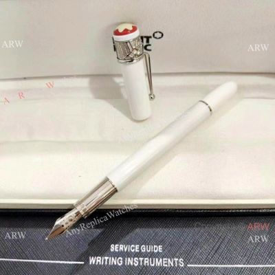 Wholesale AAA Copy Montblanc Rouge Et Noir Spider White Fountain Pen